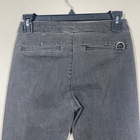 For4 New York Los Angeles Size 23 Iris Fray Bottom Skinny Jeans Black Slit Ankle - Picture 3 of 9